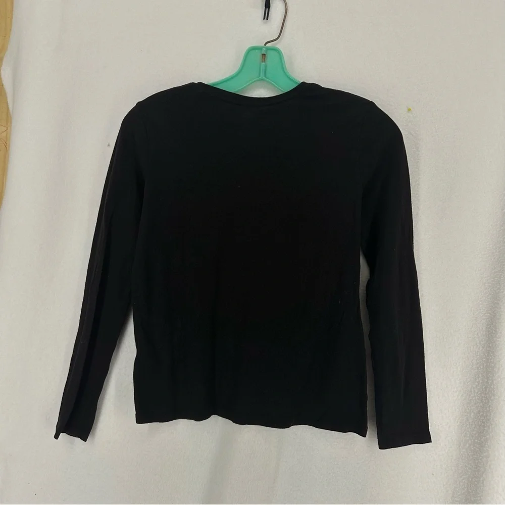 Old Navy You Glow Girl Christmas Lights Long Sleeve Shirt‎ Girls XL Black
